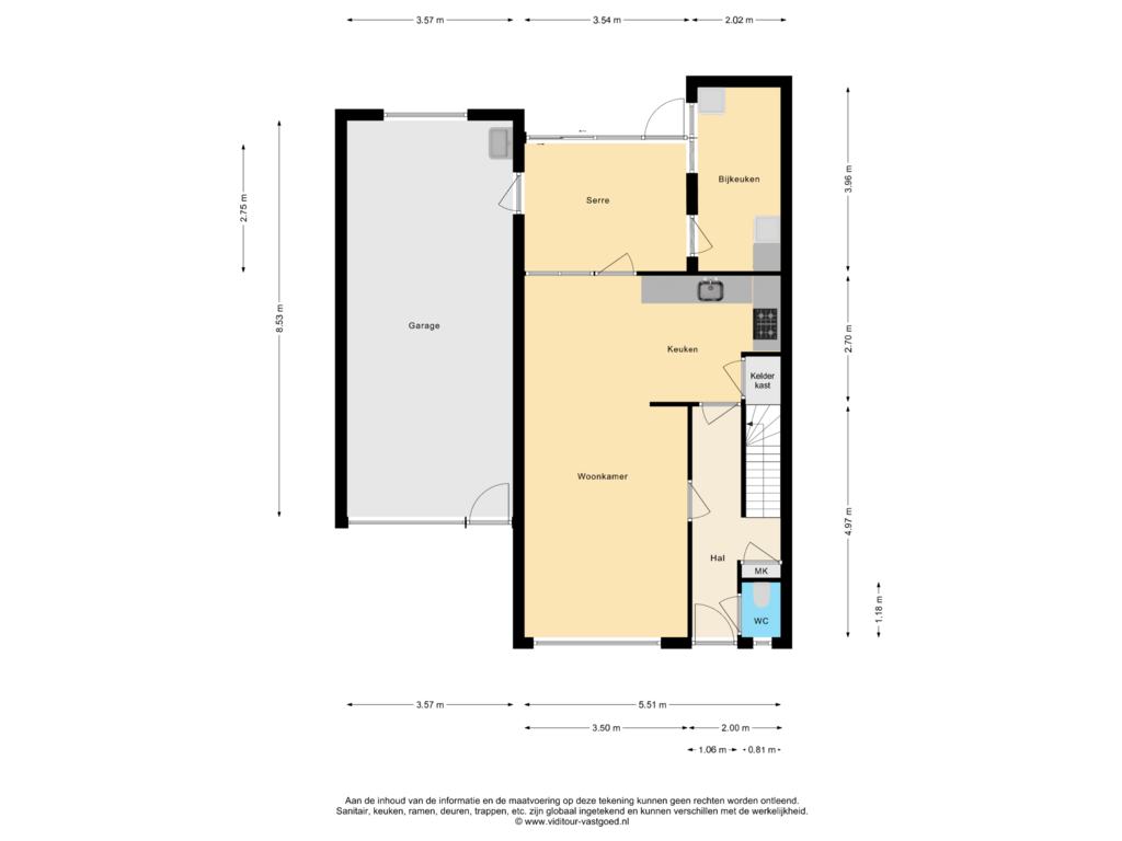 View floorplan of Begane grond of Ekelstraat 17