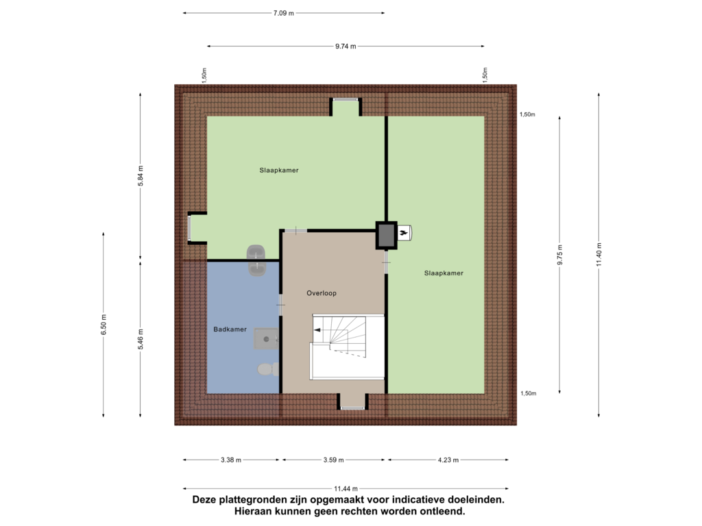 Bekijk plattegrond van Eerste Verdieping van Deusonelaan 12