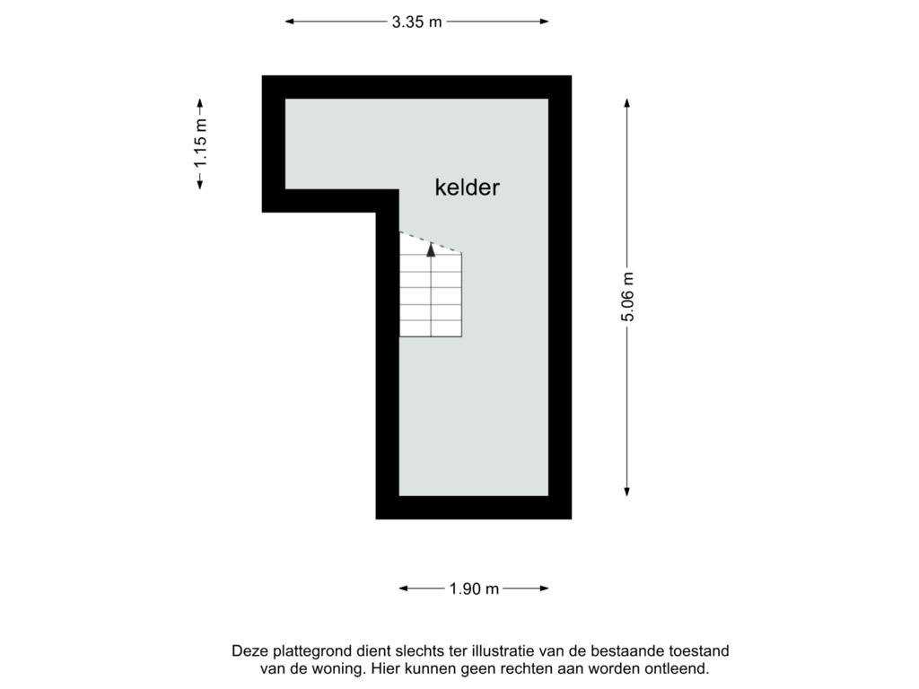 View floorplan of kelder of Rijksweg Noord 171