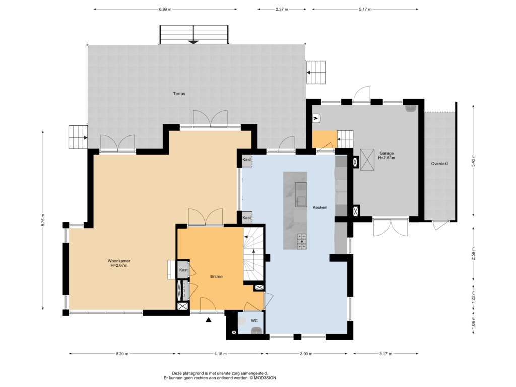 Bekijk plattegrond van Begane Grond van Krakeling 14