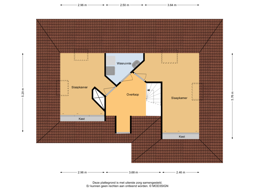 Bekijk plattegrond van 2e Verdieping van Krakeling 14