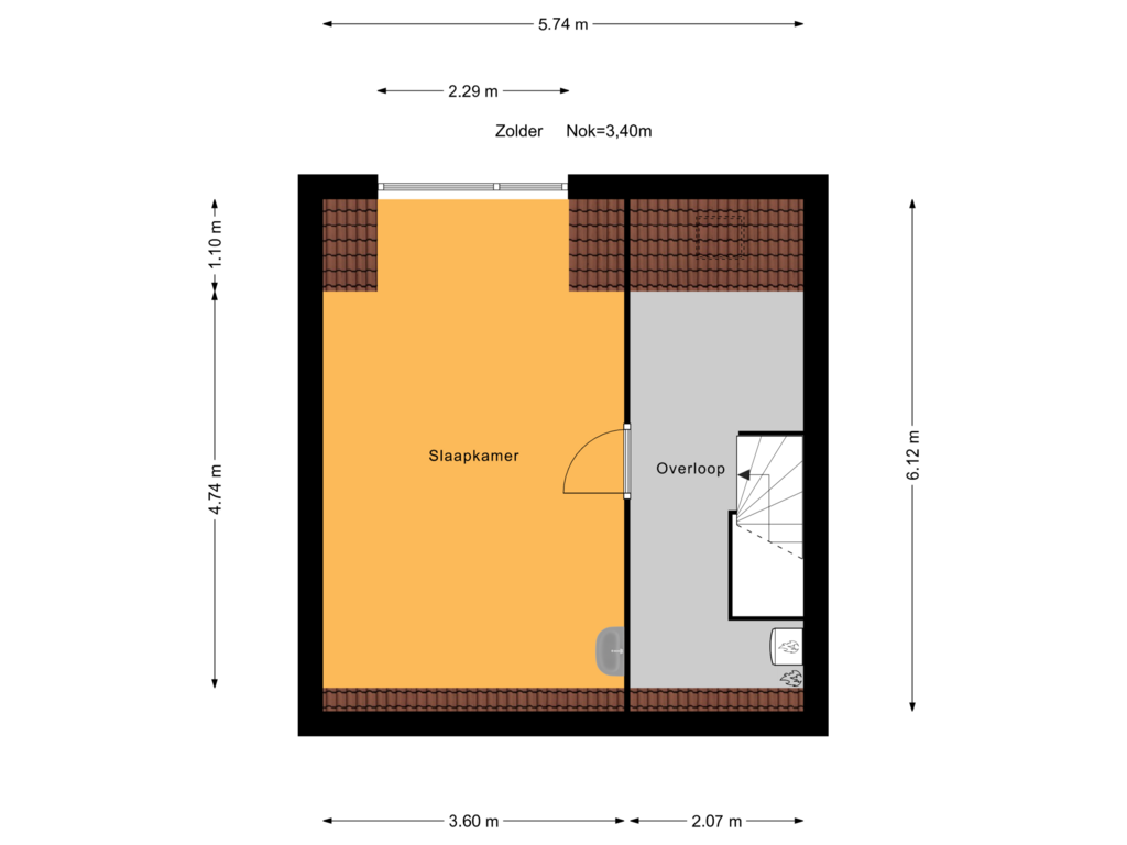 Bekijk plattegrond van Zolder van Baaienburg 1