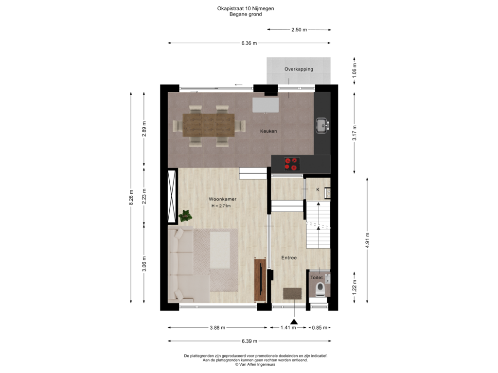 Bekijk plattegrond van Begane grond van Okapistraat 10