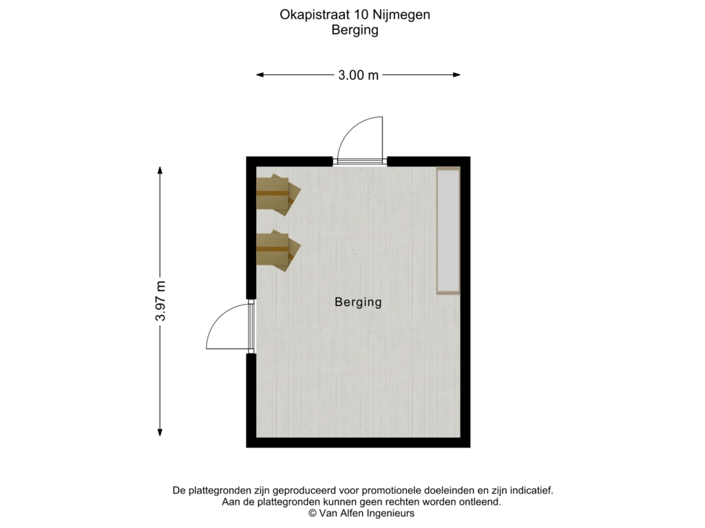 Bekijk plattegrond van Berging van Okapistraat 10