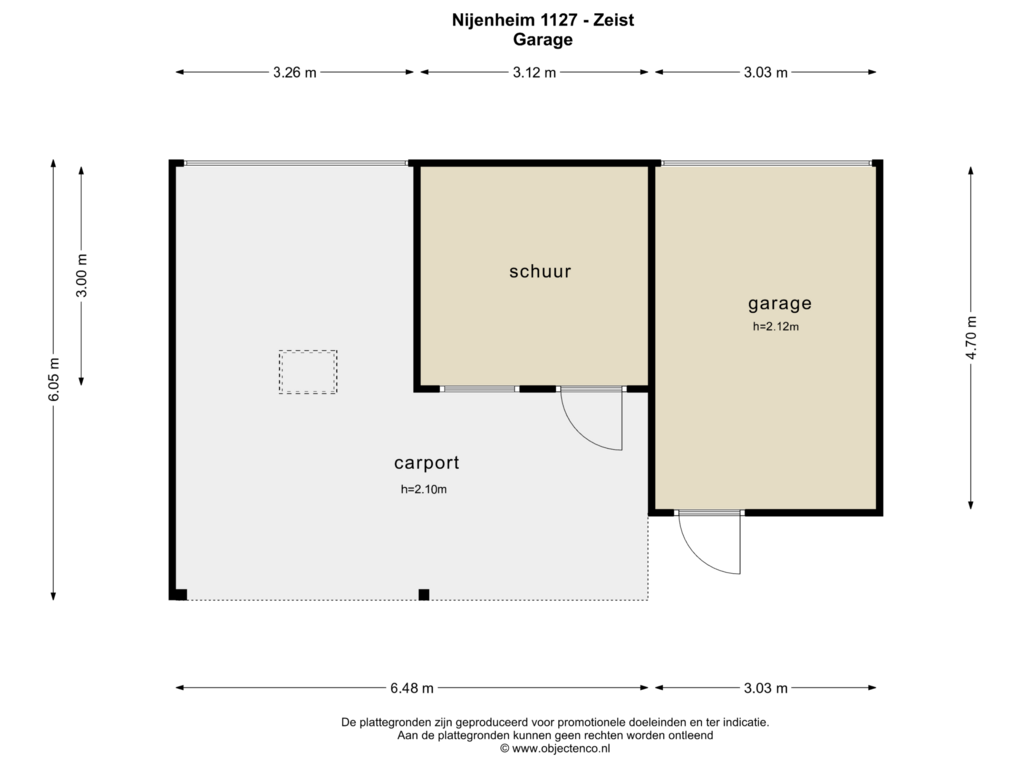 Bekijk plattegrond van GARAGE van Nijenheim 1127