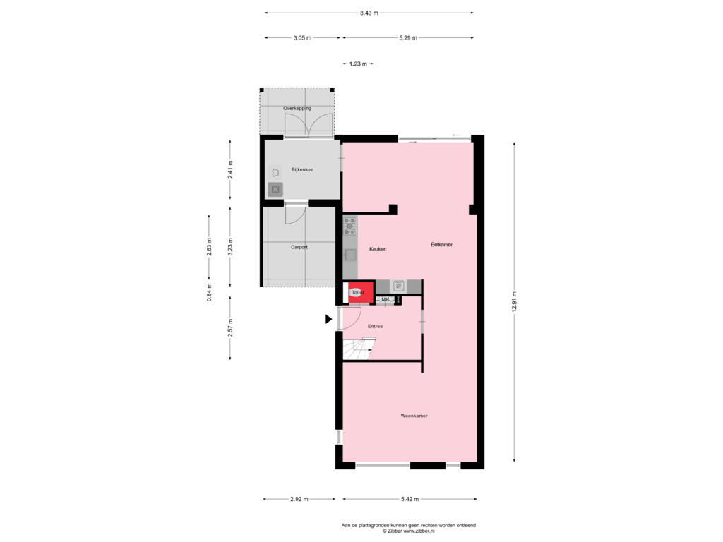 View floorplan of Begane Grond of Op de Keppels 38