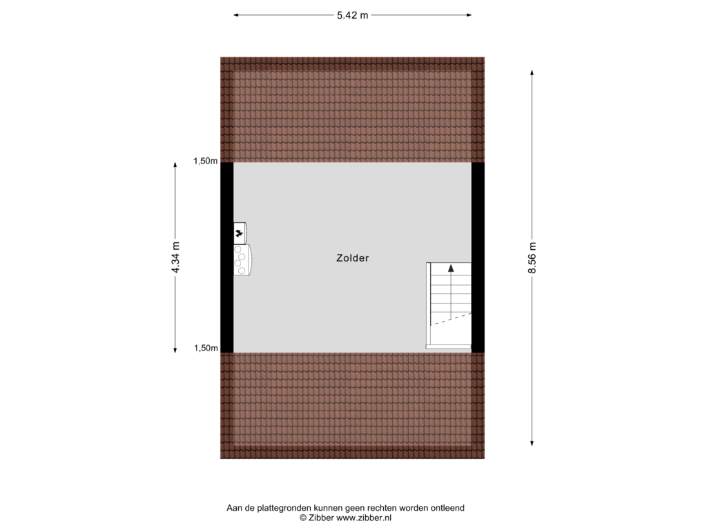 View floorplan of Tweede Verdieping of Op de Keppels 38