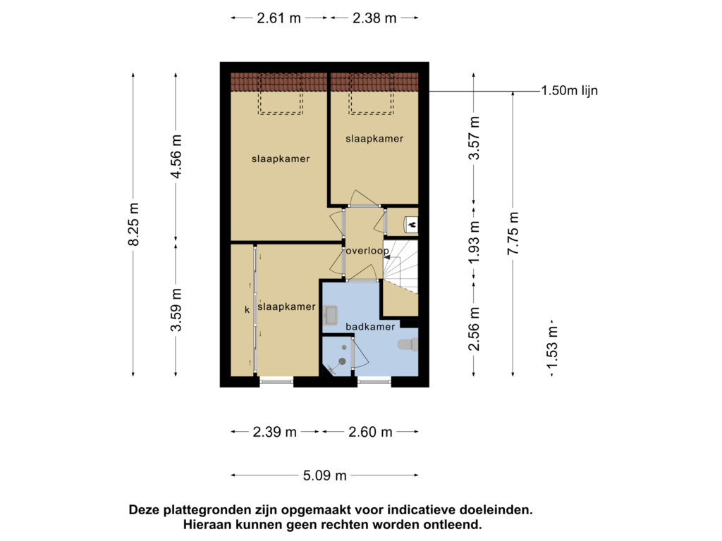 Bekijk plattegrond van 1e Verdieping van Verdiplantsoen 17