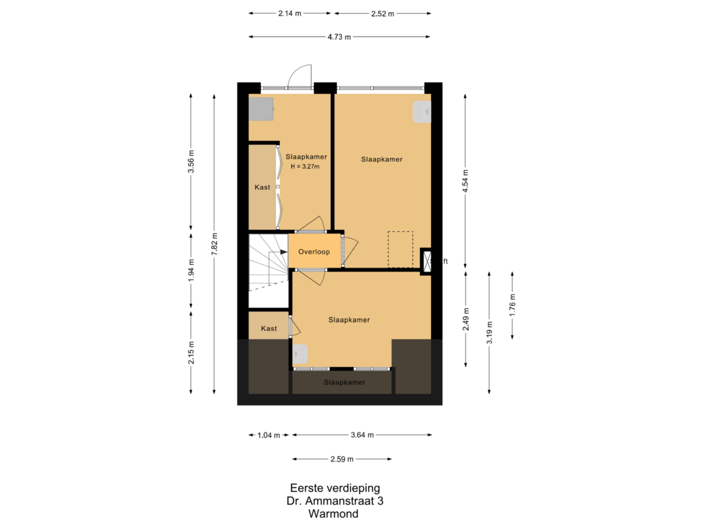 Bekijk plattegrond van Eerste verdieping van Dr. Ammanstraat 3