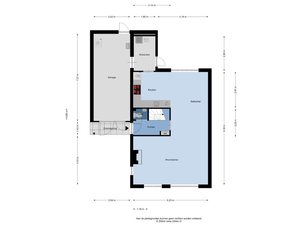 View floorplan of Begane Grond of Parksingel 118