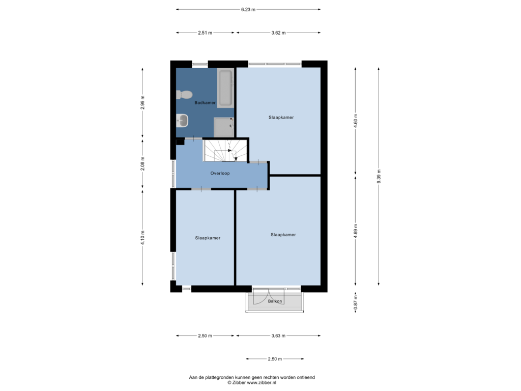 View floorplan of Eerste Verdieping of Parksingel 118