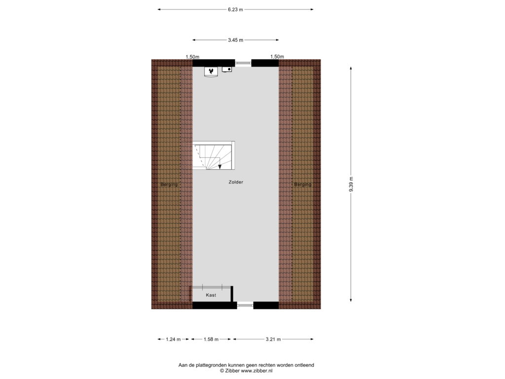 View floorplan of Tweede Verdieping of Parksingel 118