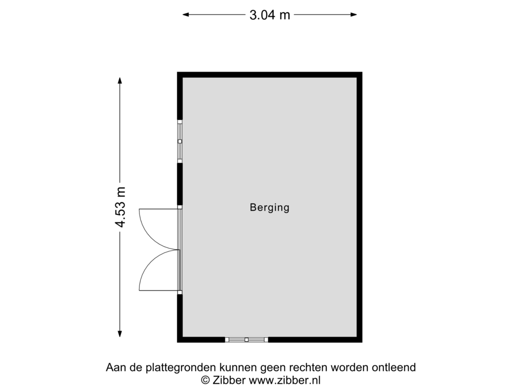 View floorplan of Berging of Brigittastraat 15