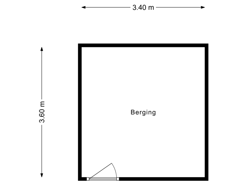 Bekijk plattegrond van Berging van Belgischestraat 40-B