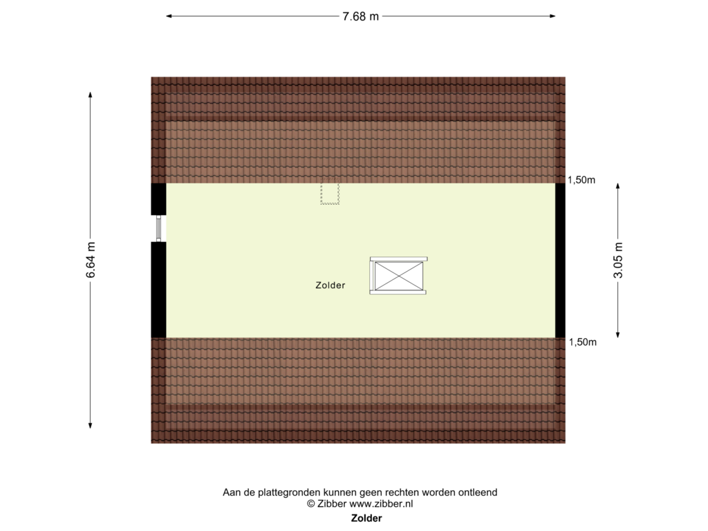 View floorplan of Zolder of Oude Arenborgweg 15