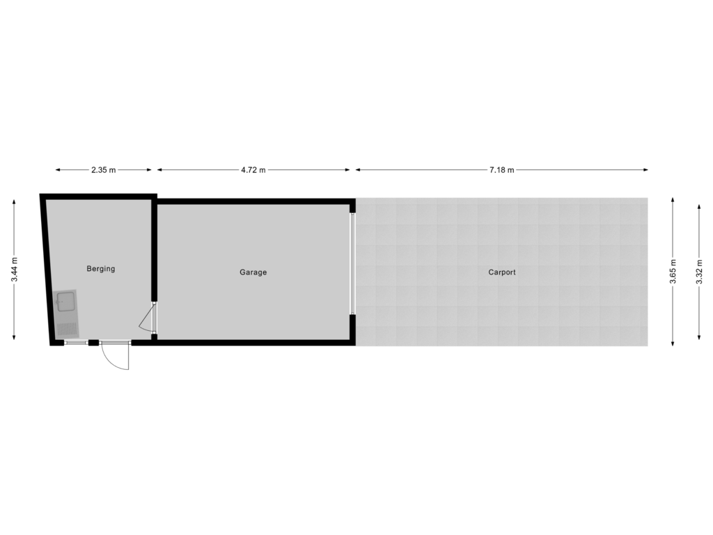 View floorplan of Garage of Bronkhorststraat 15