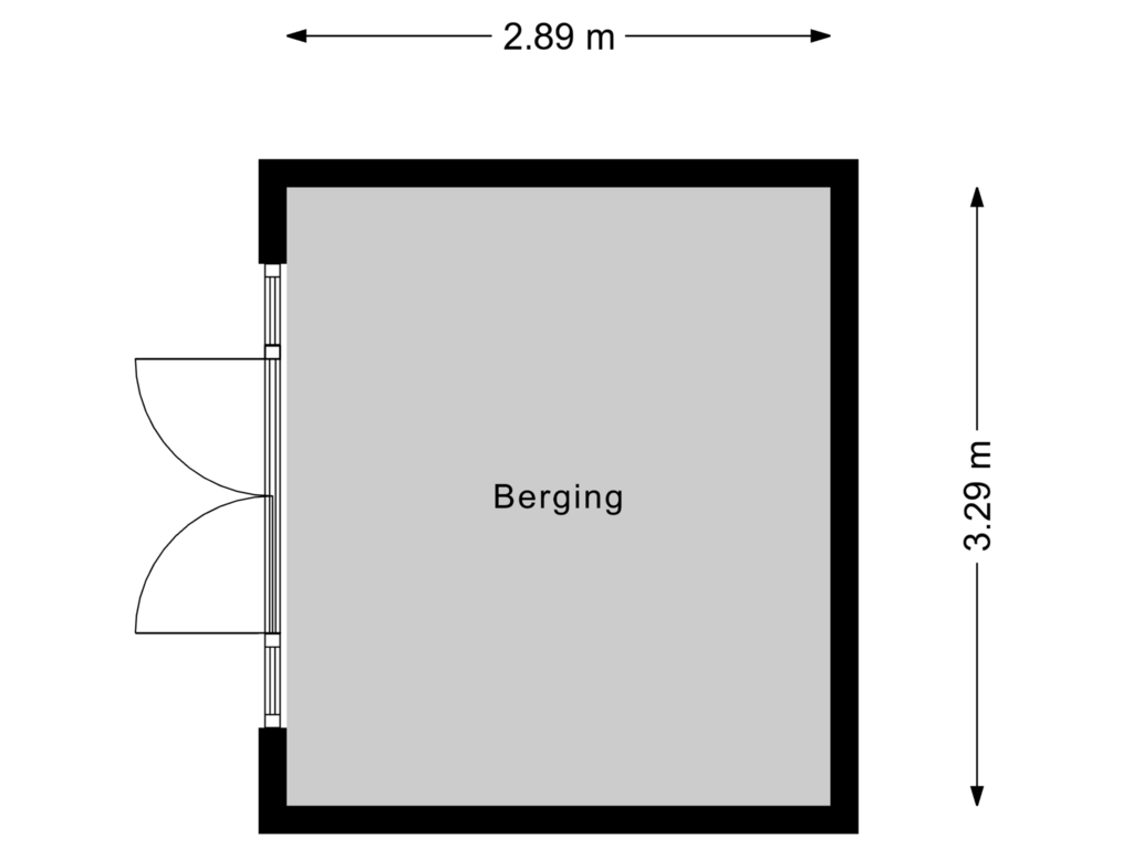 View floorplan of Berging of Bronkhorststraat 15