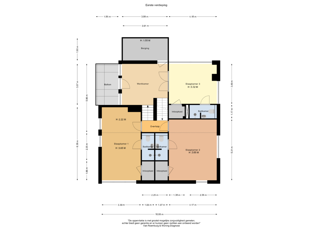 Bekijk plattegrond van Eerste verdieping van Prins Florislaan 5