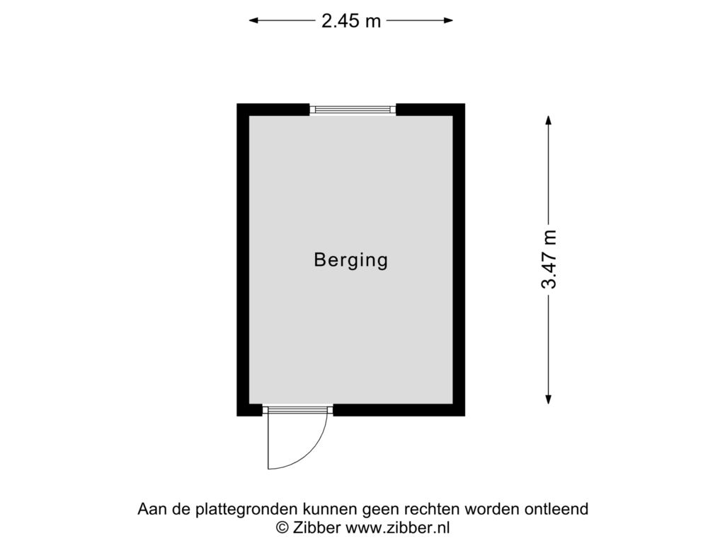 View floorplan of Berging of Jansbuitensingel 16-4