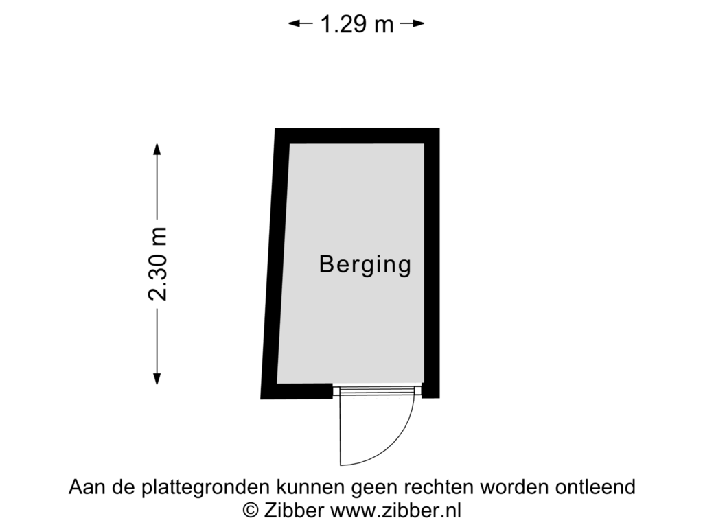 View floorplan of Berging of Jansbuitensingel 16-4