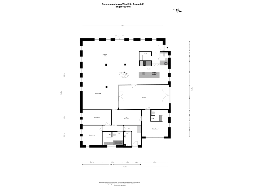 Bekijk plattegrond van Begane grond van Communicatieweg West 26