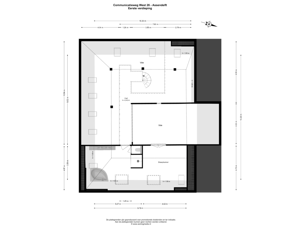 Bekijk plattegrond van Eerste verdieping van Communicatieweg West 26