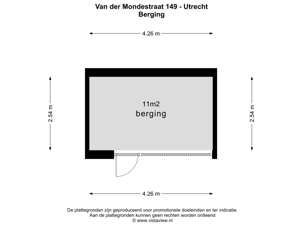 Bekijk plattegrond van BERGING van Van der Mondestraat 149