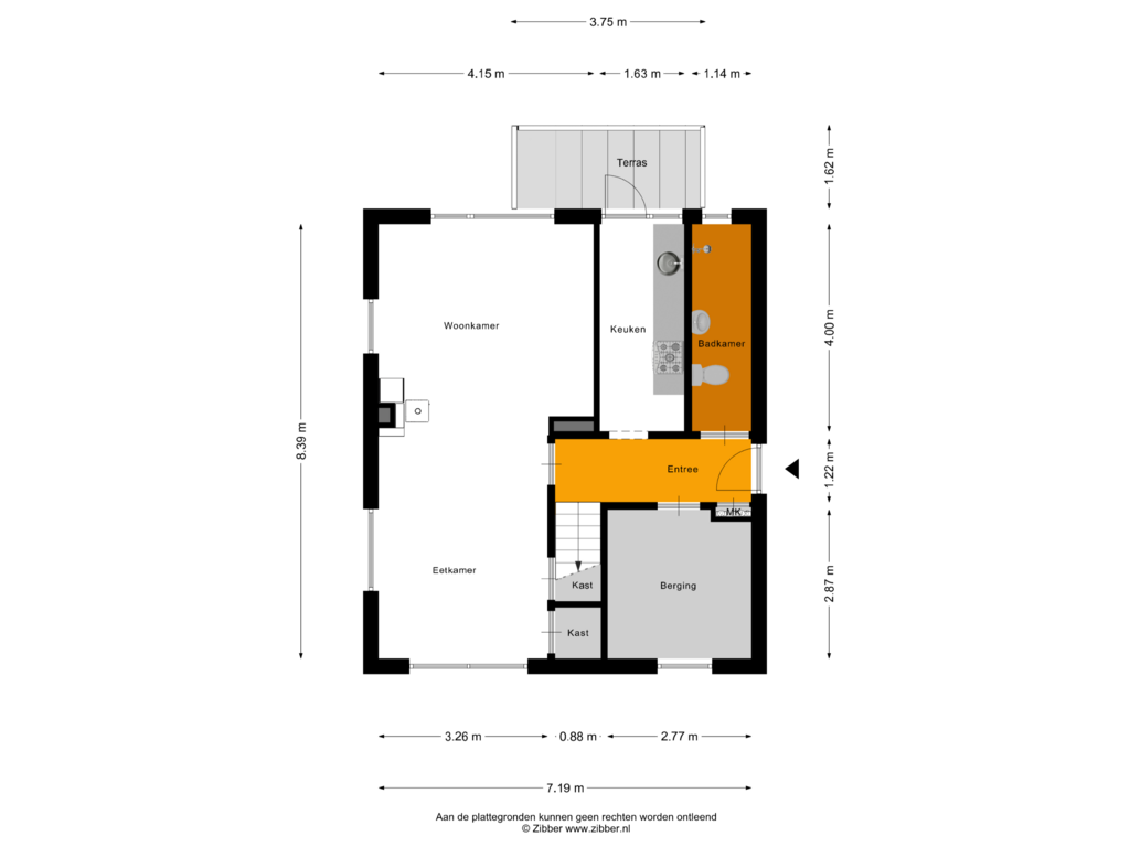 Bekijk plattegrond van Begane Grond van Molendijk 68