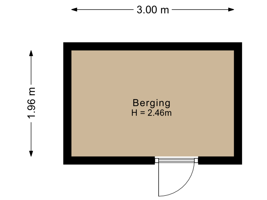 View floorplan of Berging of Maaslaan 137