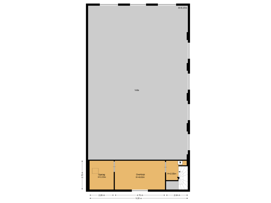 Bekijk plattegrond van Eerste verdieping van Dorpsstraat 185