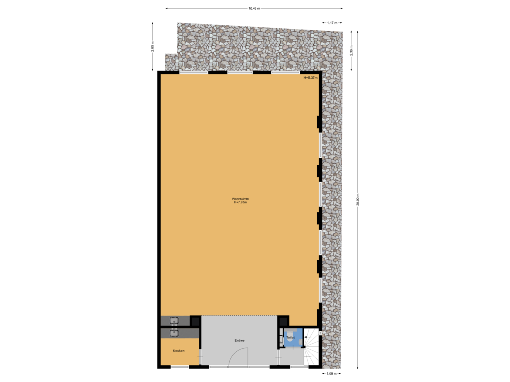 Bekijk plattegrond van Perceel van Dorpsstraat 185