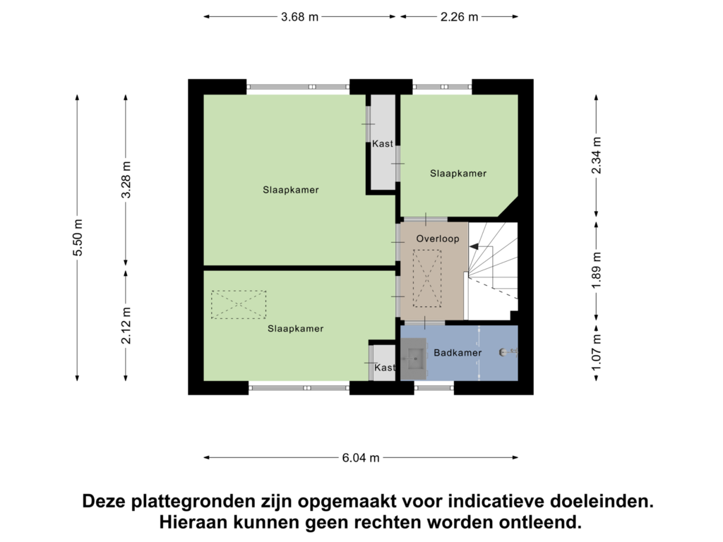 Bekijk plattegrond van Eerste verdieping van Margrietstraat 7