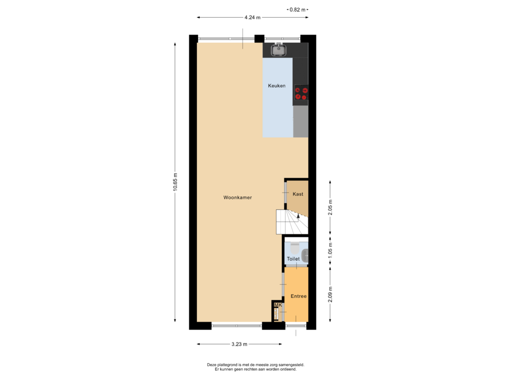 Bekijk plattegrond van Begane grond van Strijensestraat 8