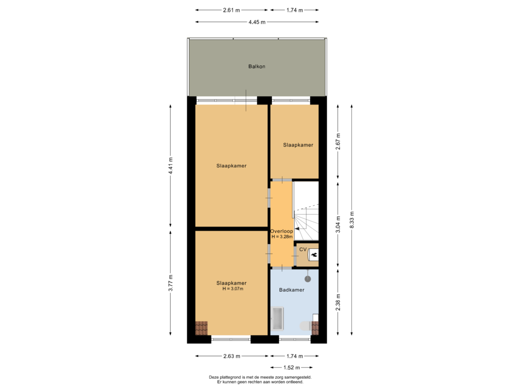 Bekijk plattegrond van Eerste verdieping van Strijensestraat 8