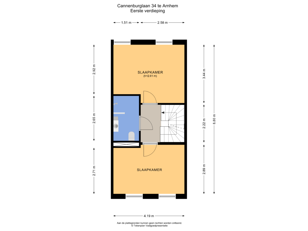 View floorplan of Eerste verdieping of Cannenburglaan 34