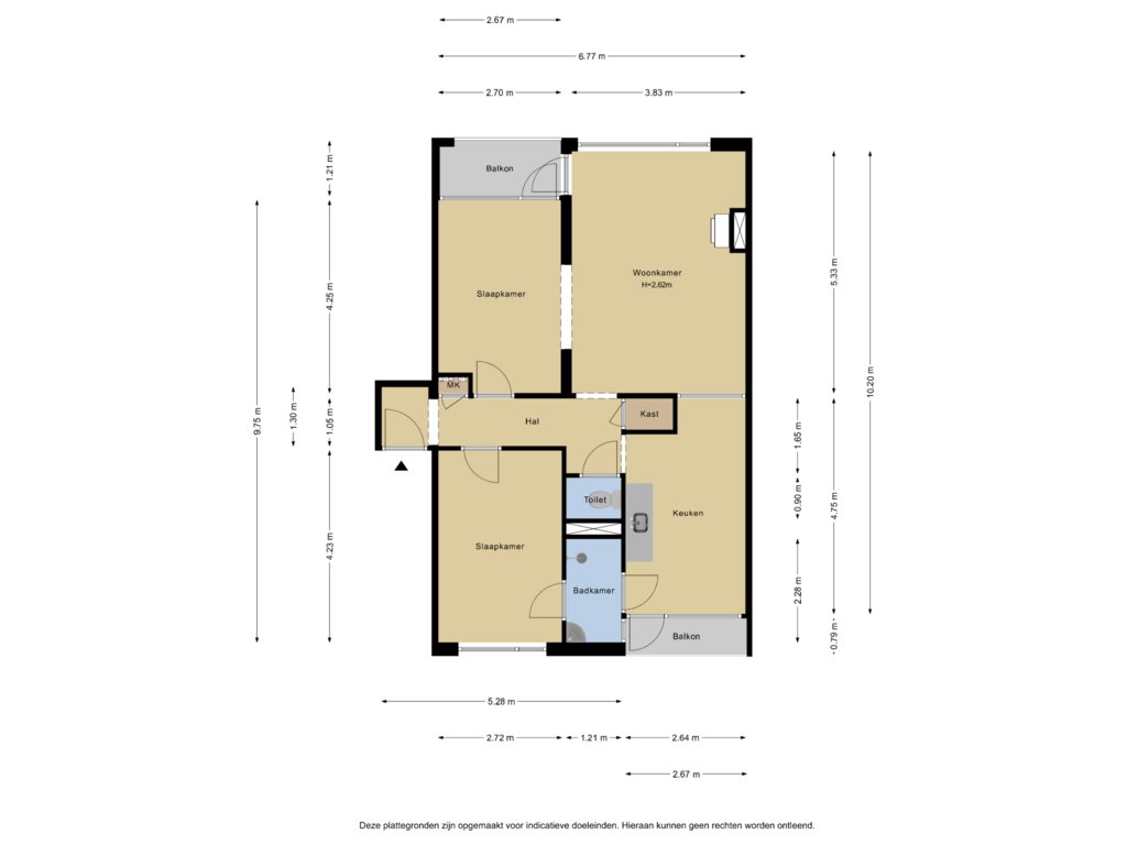 View floorplan of Appartement of Plotinusstraat 33