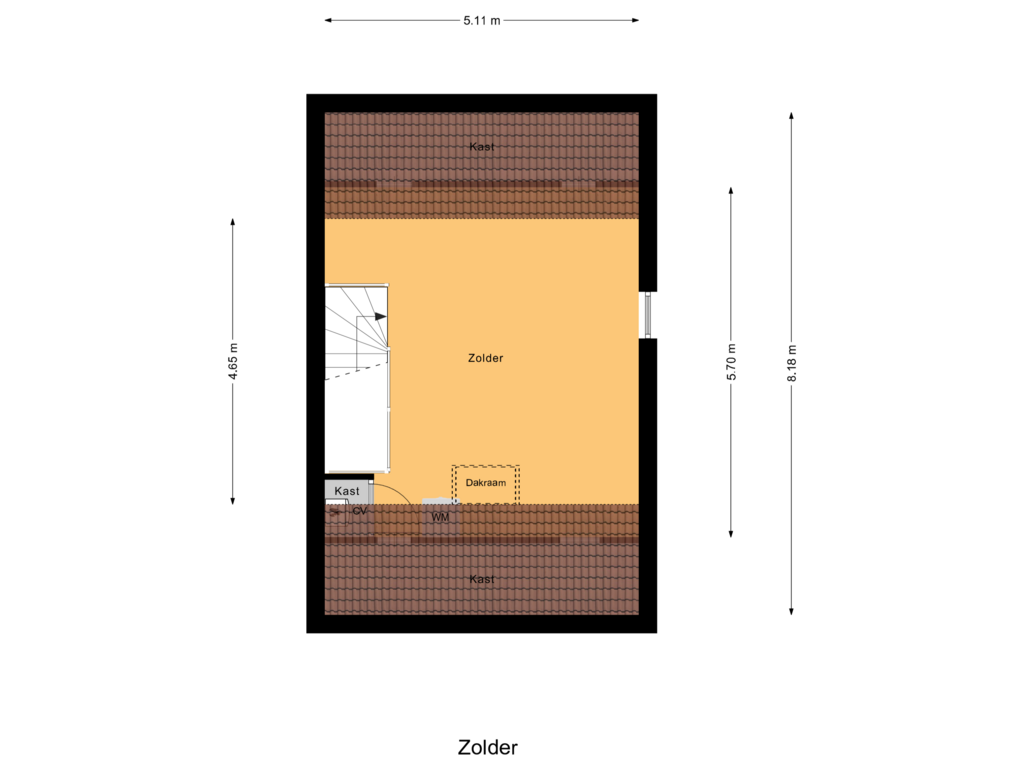 Bekijk plattegrond van Zolder van Bosuil 45