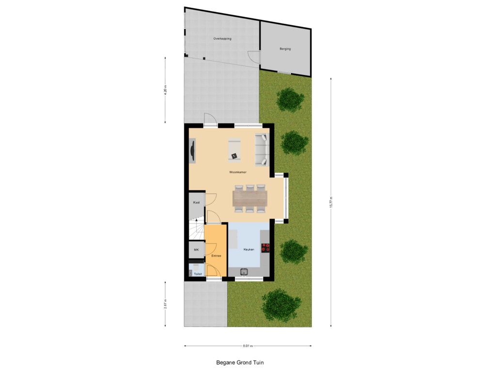 Bekijk plattegrond van Begane Grond Tuin van Bosuil 45