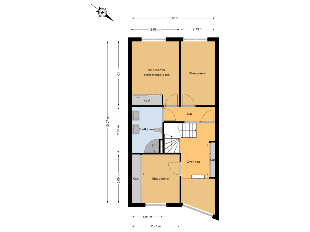 Bekijk plattegrond van 1e verdieping van Annie Romein-Verschoorkade 12