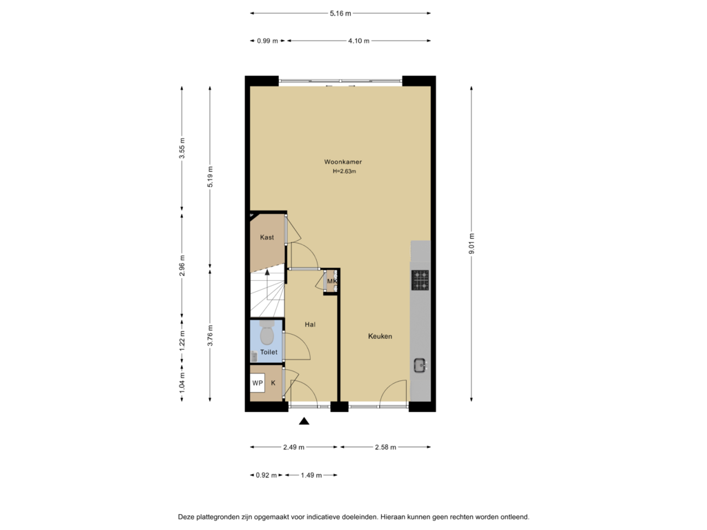 Bekijk plattegrond van Begane grond van C.A. Filipsonstraat 3