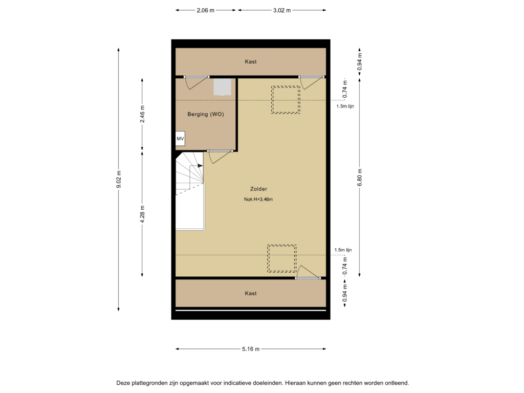 Bekijk plattegrond van 2e verdieping van C.A. Filipsonstraat 3