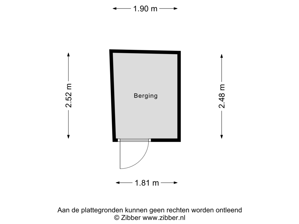 View floorplan of Berging of Dr. J.M. den Uyllaan 187