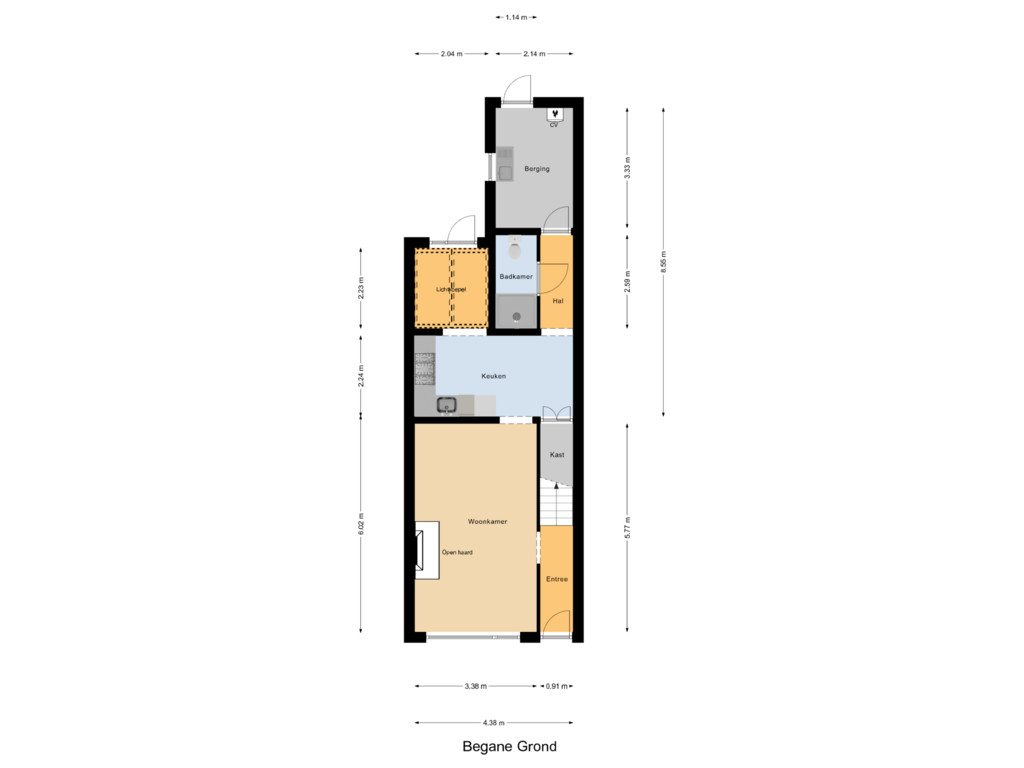 Bekijk plattegrond van Begane Grond van Dijkstraat 5