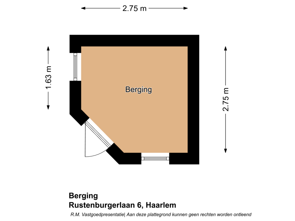 Bekijk plattegrond van Berging van Rustenburgerlaan 6