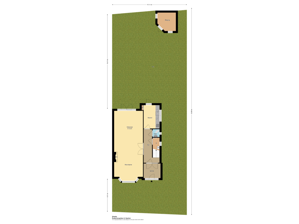 Bekijk plattegrond van Situatie van Rustenburgerlaan 6