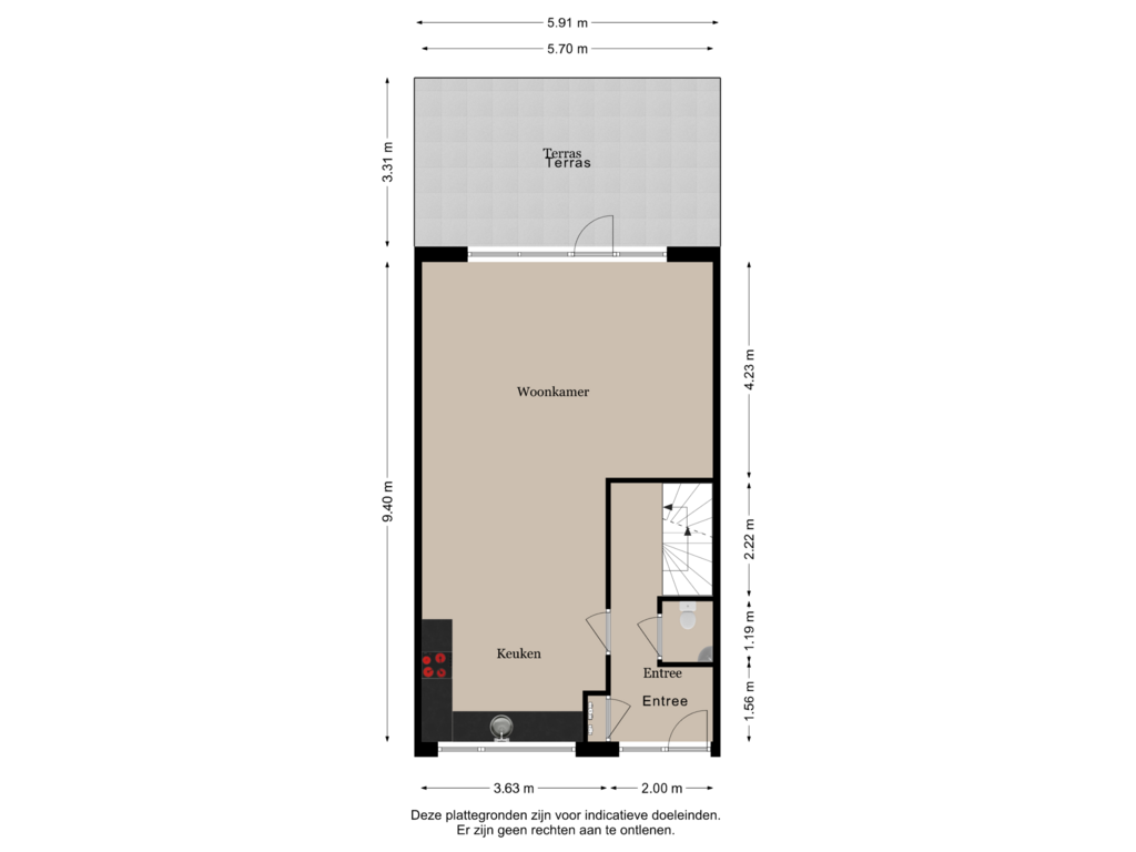 View floorplan of Begane Grond of Laan van Tolkien 201