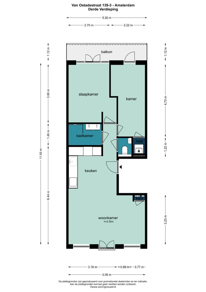 Foto 28 van Van Ostadestraat 139-3