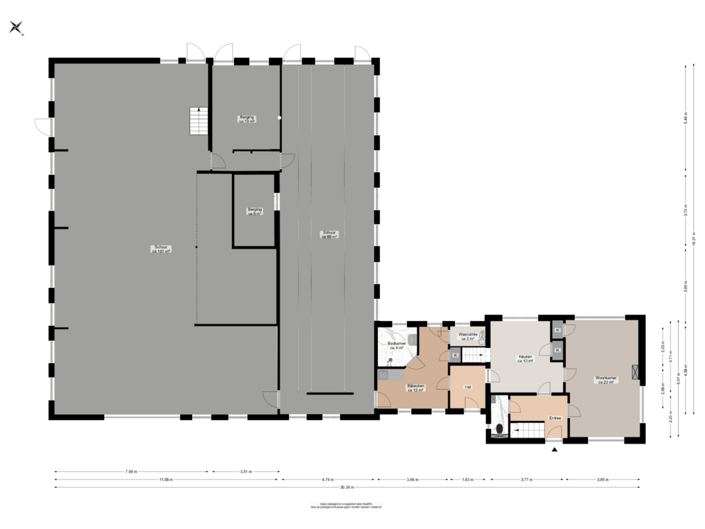 Bekijk plattegrond van Begane grond van Oosterseveldweg 9