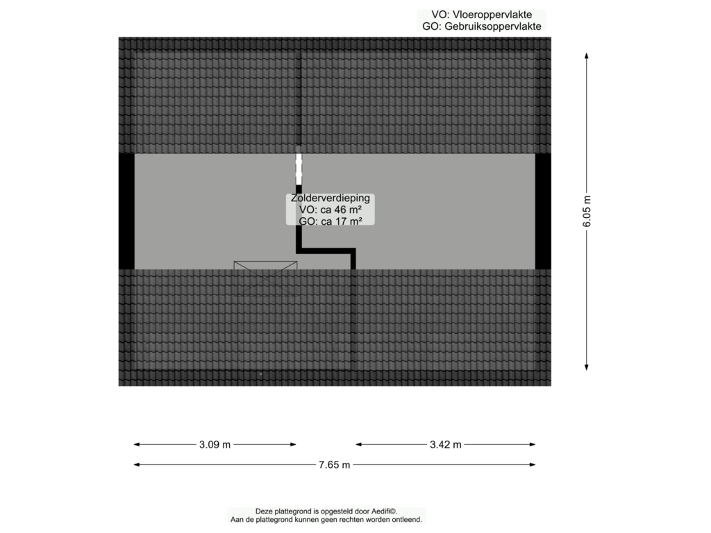 Bekijk plattegrond van Tweede verdieping van Oosterseveldweg 9