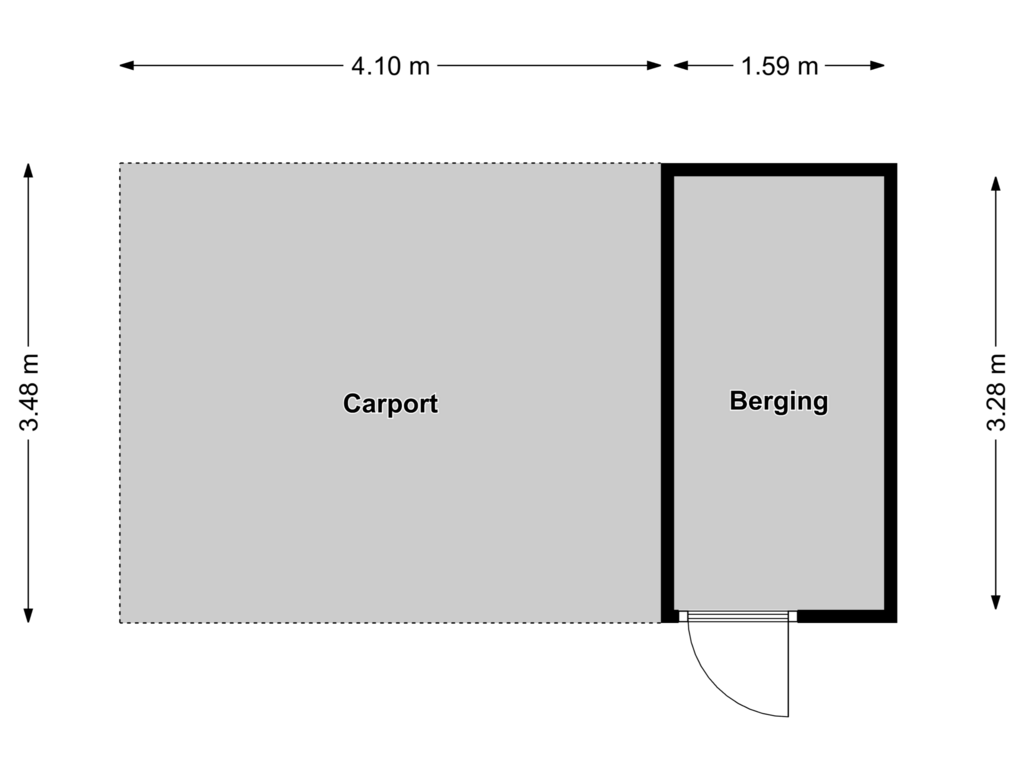 Bekijk plattegrond van Berging van Baarnseweg 14